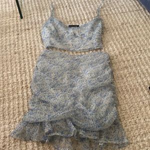 Brand New Flora Printed Cami and Ruching Skirt